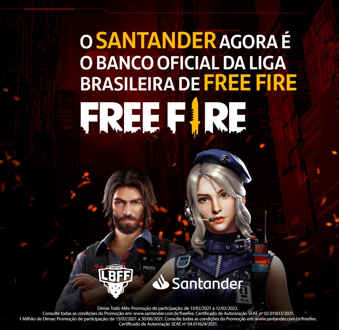 Santander e Free Fire: como resgatar diamantes grátis da promoção