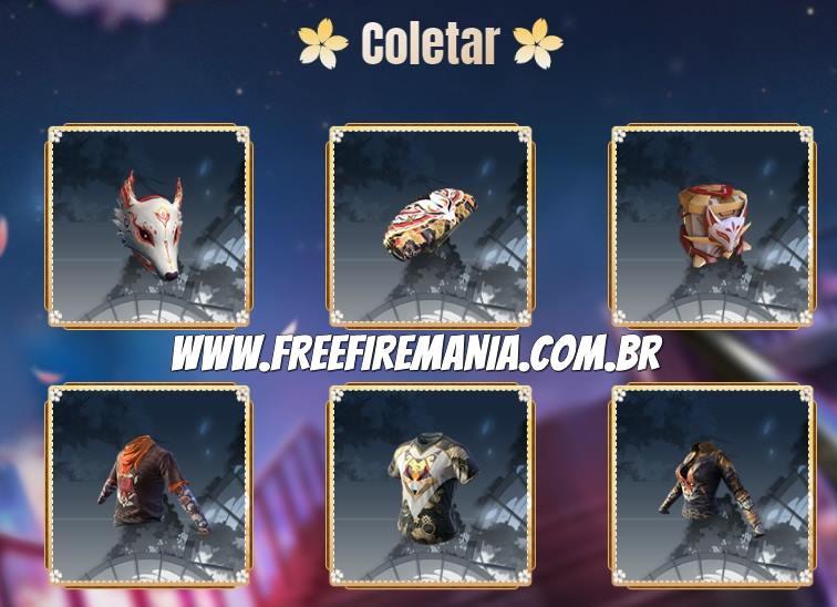 itens do passe de elite de free fire