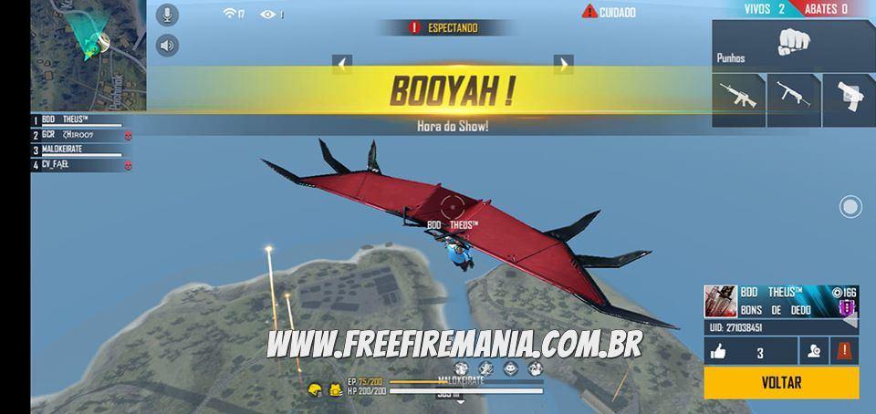 Bug do Planador Free Fire