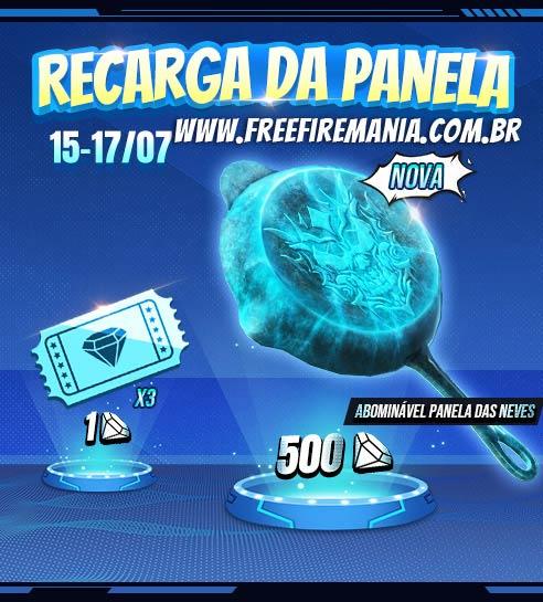 Free Fire: novo evento de recarga de diamantes traz skin Panela Vulcânica, free  fire