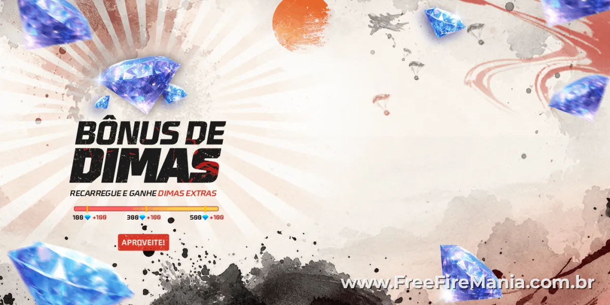 Diamante no evento de recarga Free Fire