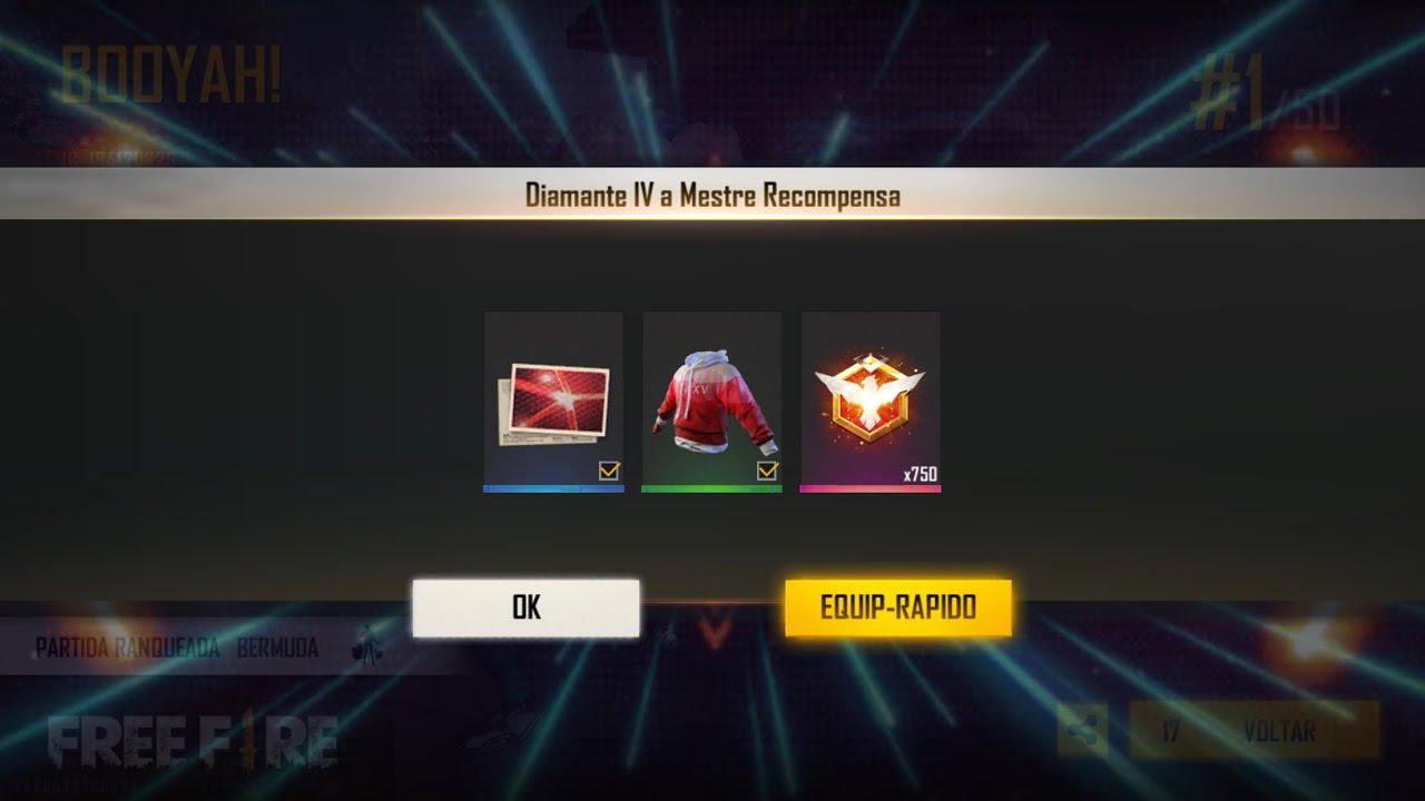 Recompensas da patente Mestre Free Fire