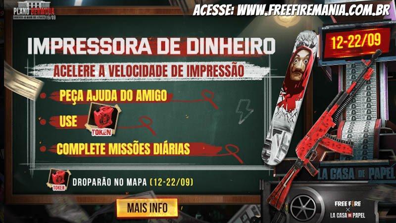 Recompensas Impressora de Dinheiro