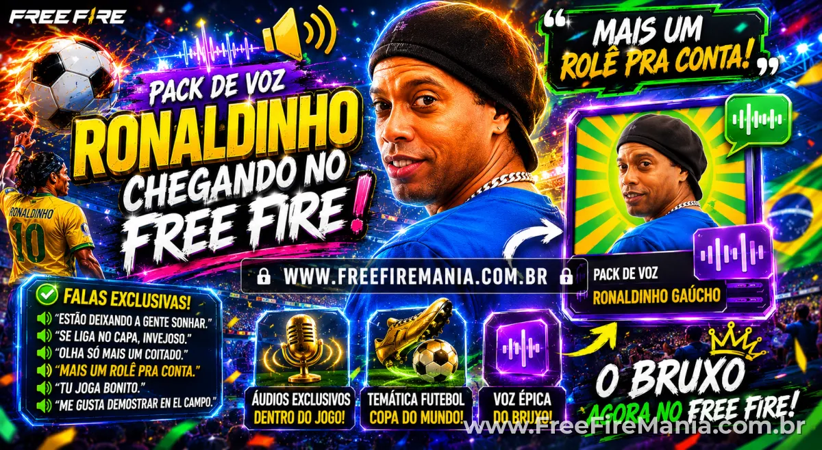 Imagem de Ronaldinho Gaúcho encontrada em pack de voz do Free Fire