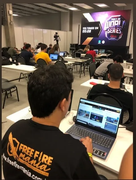 Ronny Rolim en la cobertura de la Free Fire Pro League 2019 en Río de Janeiro
