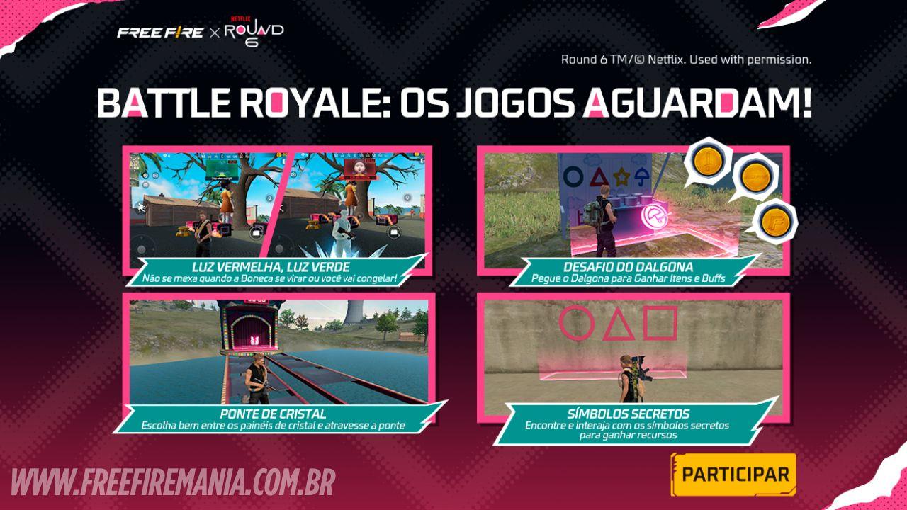 Round 6 chega ao Free Fire