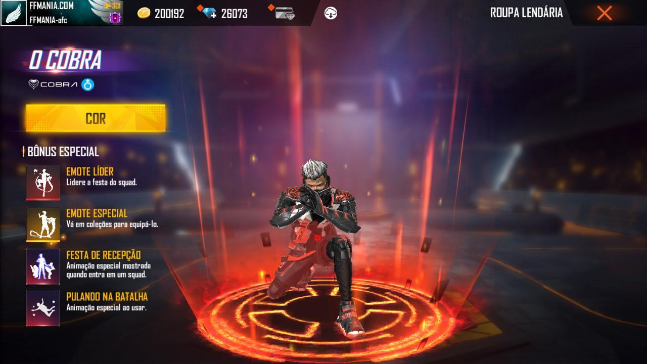 Roupa Lendária: Emote Especial