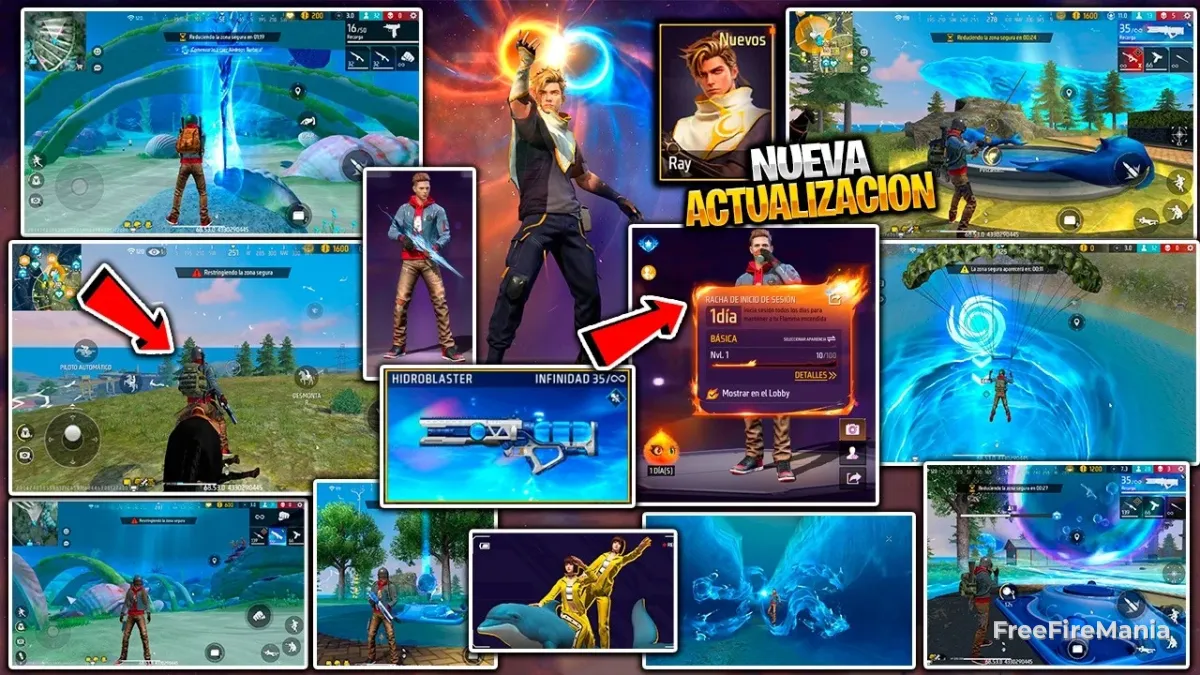 Reino submarino no Free Fire evento oce&acirc;nico