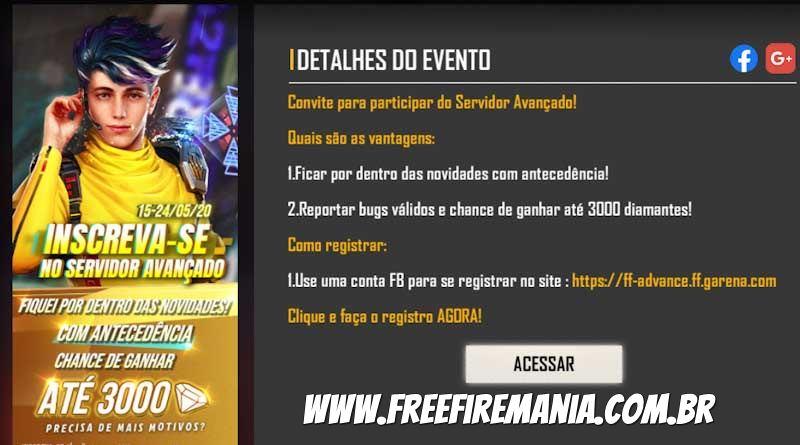 Free Fire - Download do Servidor Avançado de Maio 2020 (APK)