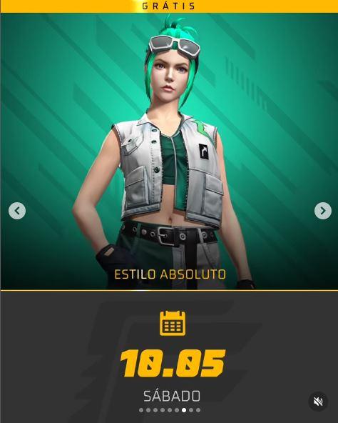 Skin Exploradora Urbana grátis no Free Fire