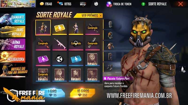 skin futuro perdido free fire royale especial