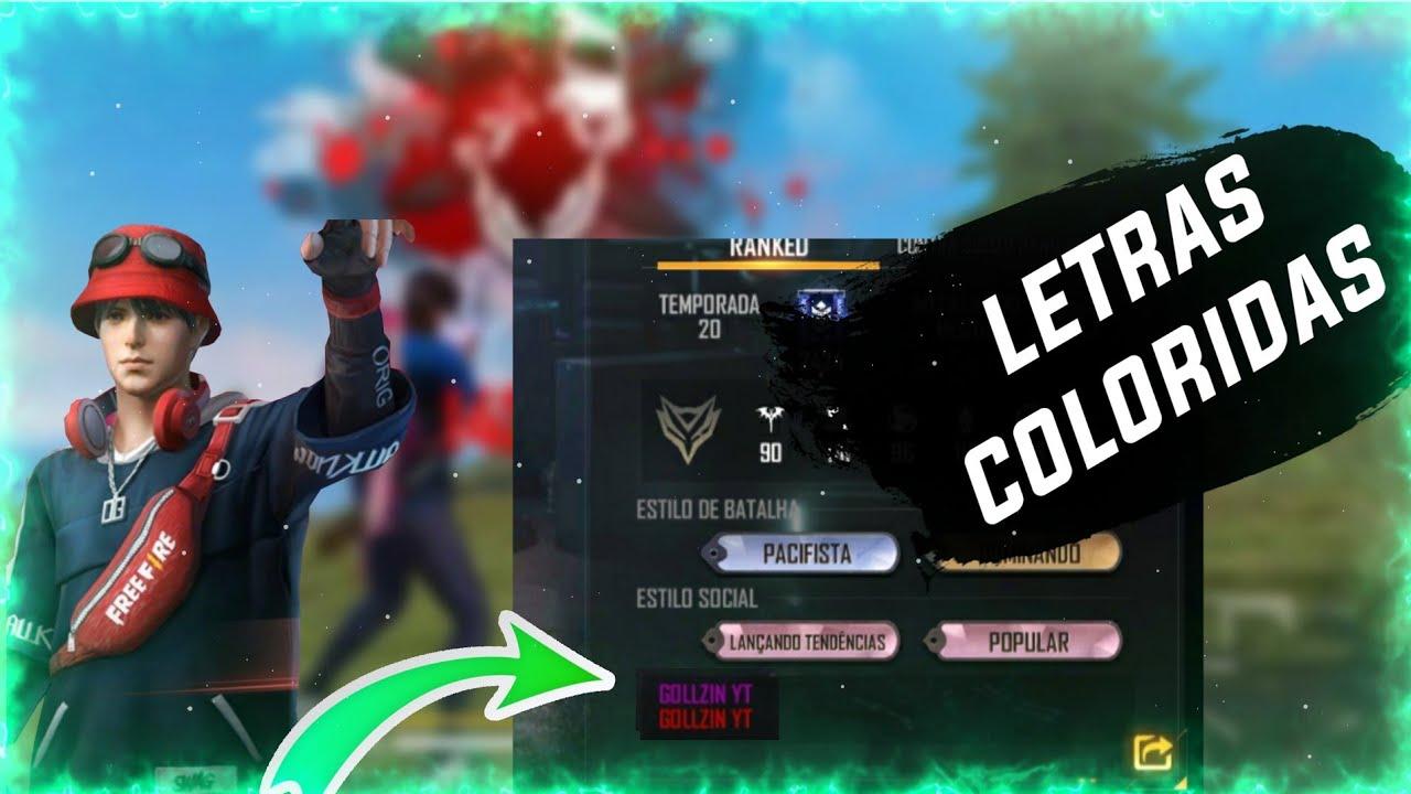 Tabela de Cores para Bio do Free Fire