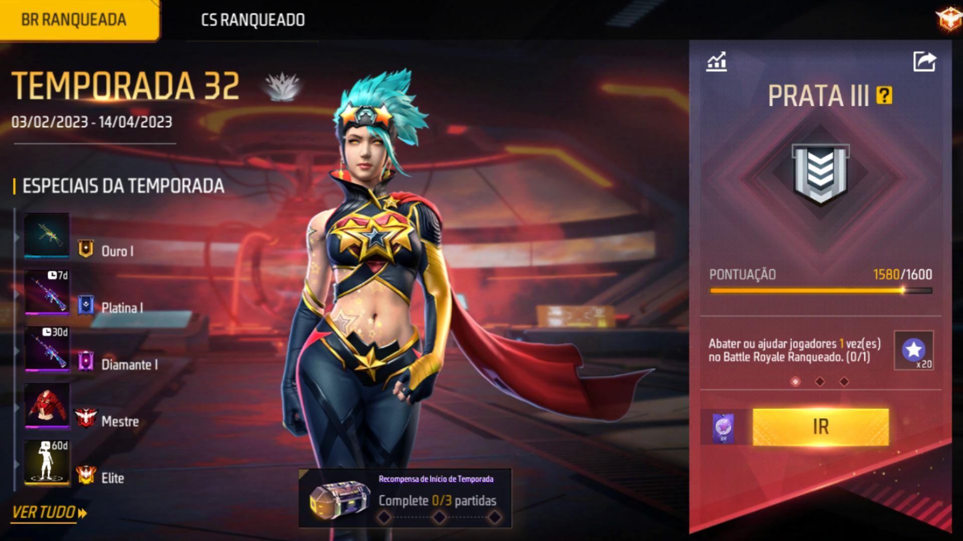 Garena Free Fire - Mandou bem nessa temporada de CS Ranqueado? Comenta aqui  embaixo qual foi o nível que você terminou!