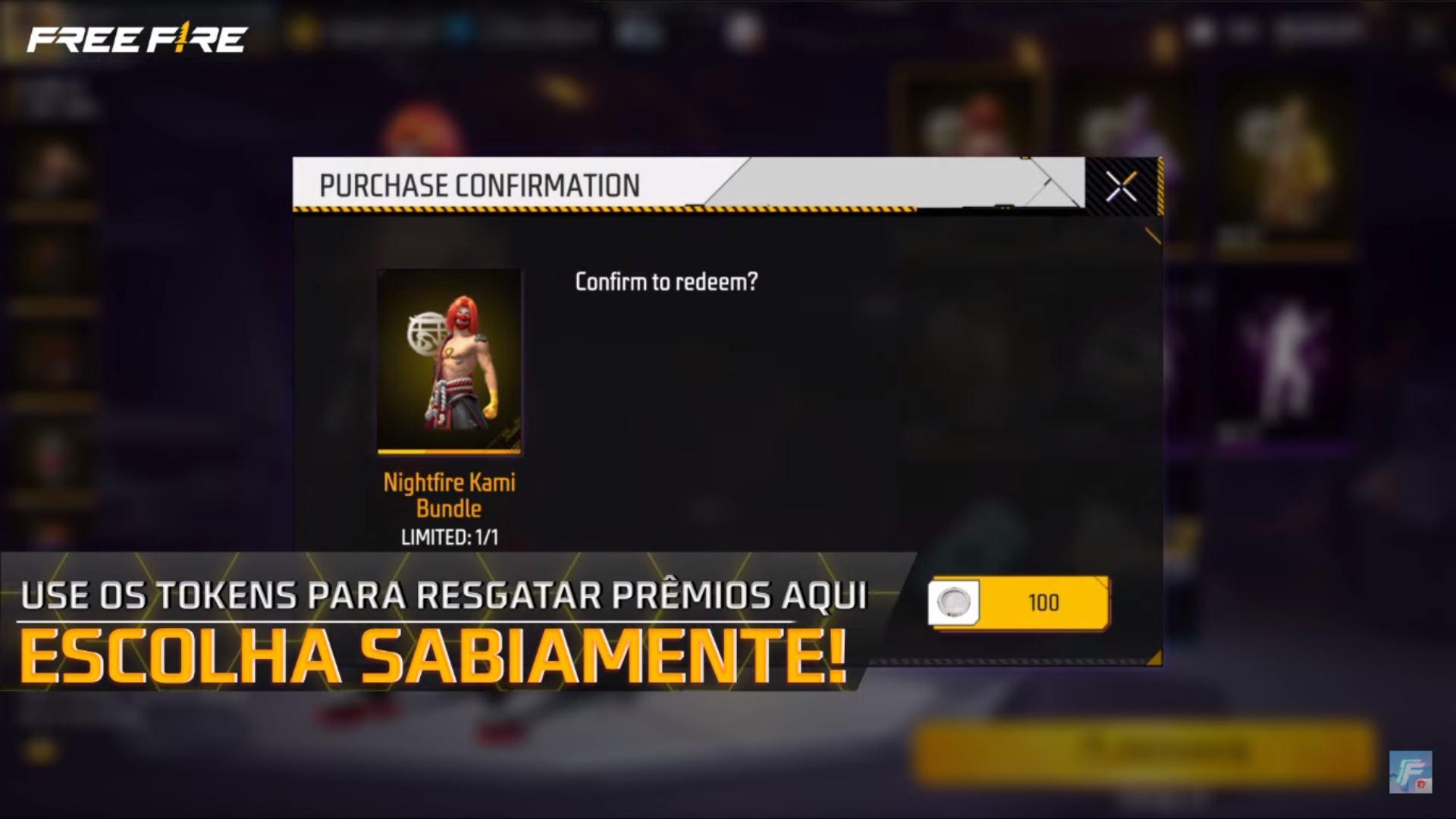 Funcionamento do evento Token Royale do Free Fire