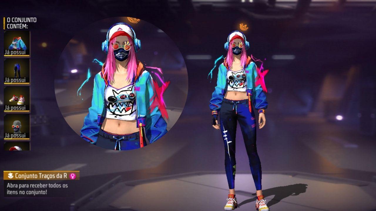 Novo Codiguin FF com a skin Traços da Rua