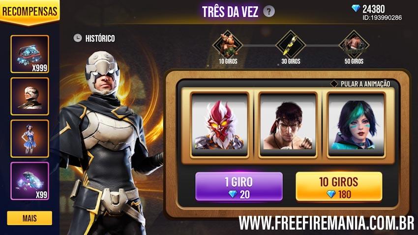 três da vez free fire