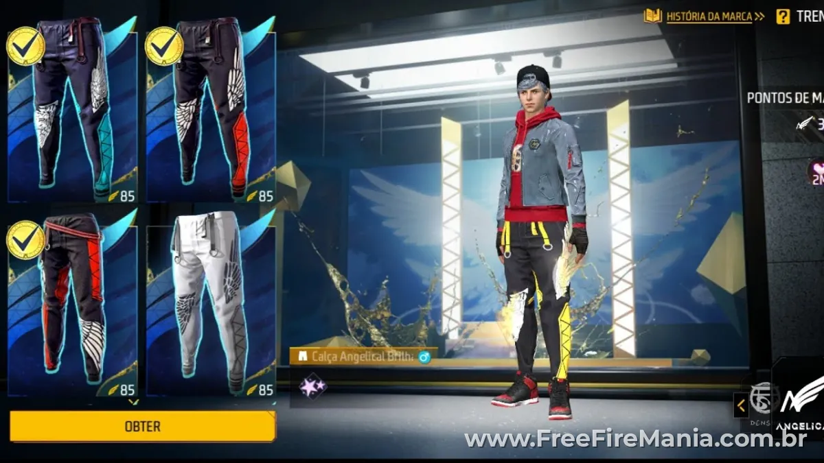 Sistema Trends com skins Raras do Free Fire