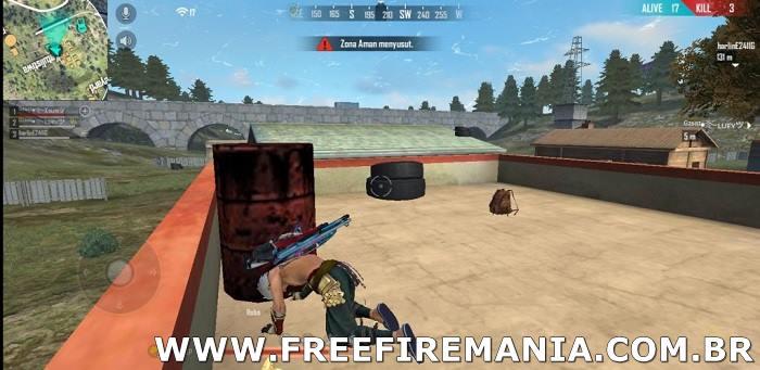 atirar no barril vermelho free fire