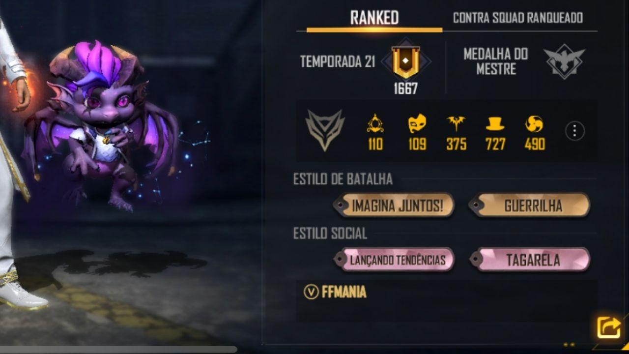 CÓDIGOS PARA ASSINATURA DE PERFIL DO FREE FIRE 