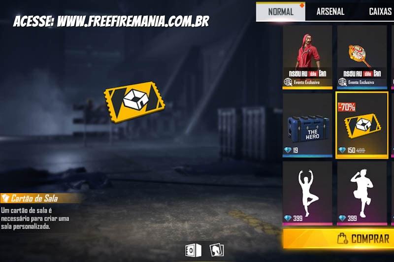 Venda de Sala Personalizada Free Fire