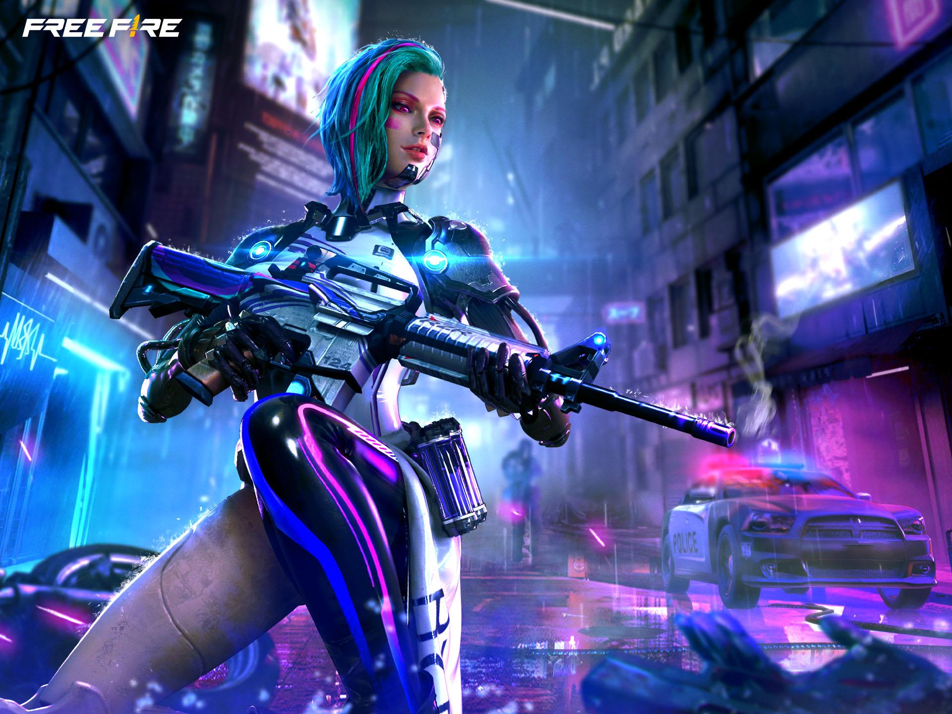 A124 no Free Fire com habilidade Emoção da batalha