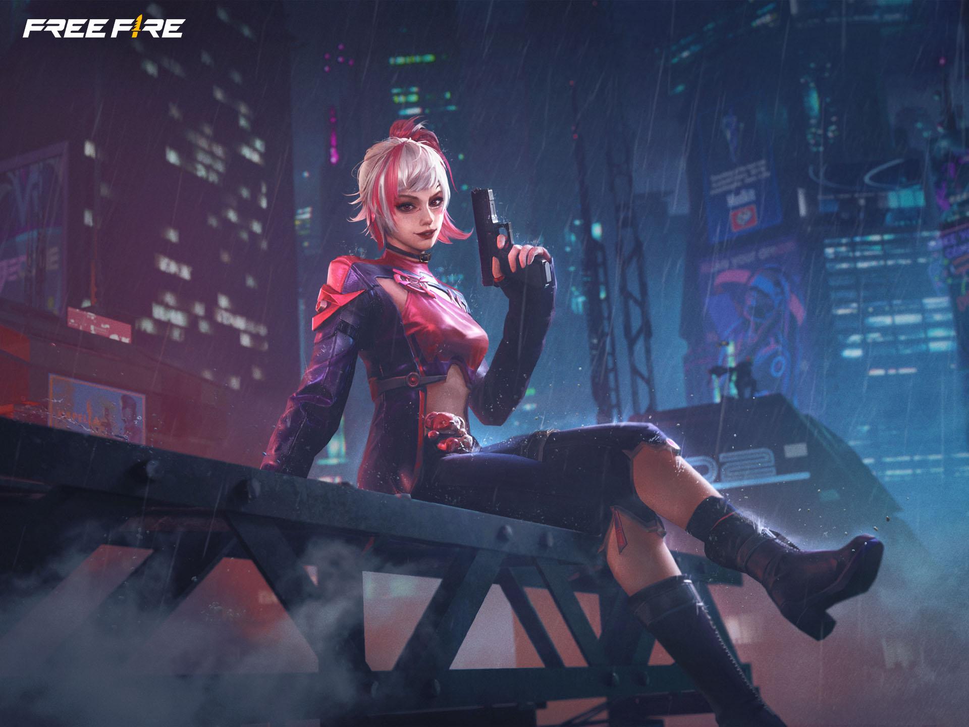 Íris no Free Fire com habilidade RaStReAdOrAh