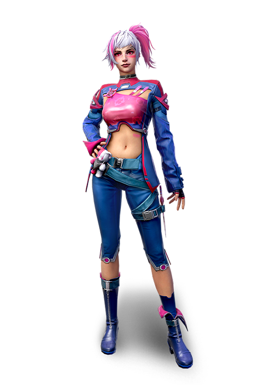 Imagem completa do personagem Íris no Free Fire com habilidade RaStReAdOrAh