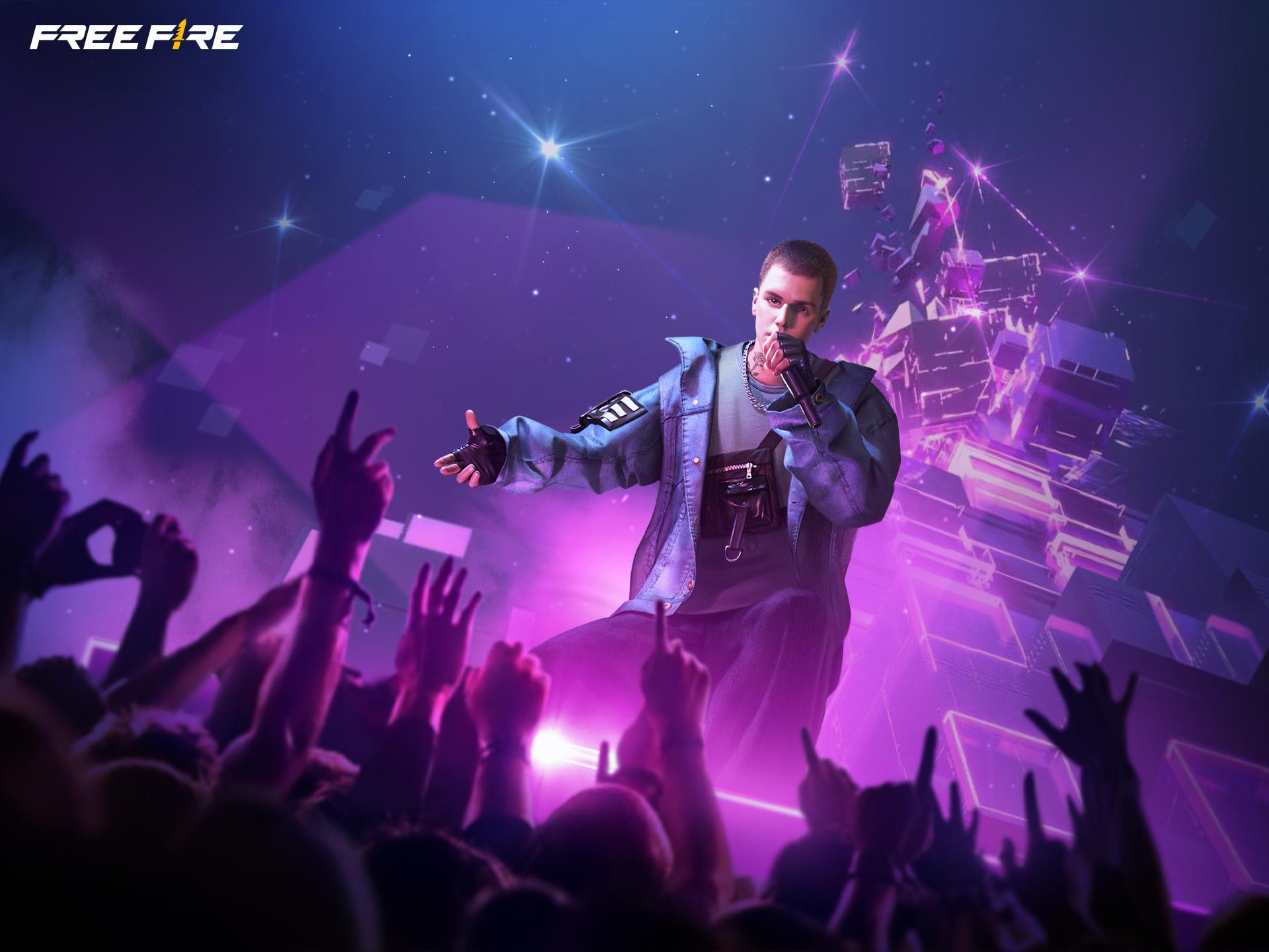 J.Biebs no Free Fire — habilidade Silêncio Noturno