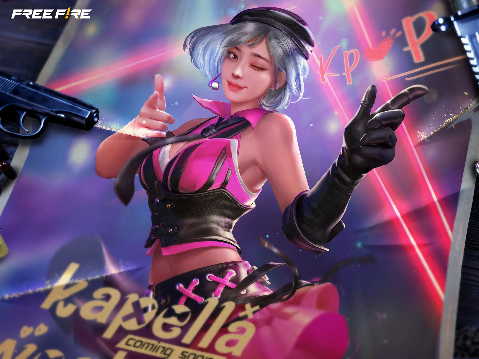 Kapella no Free Fire com habilidade Canção de cura