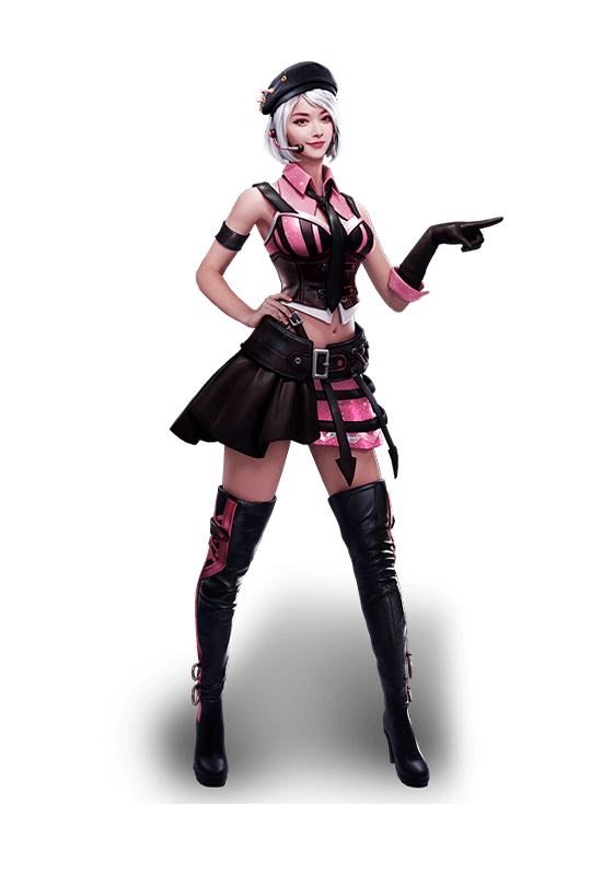 Imagem completa do personagem Kapella no Free Fire com habilidade Canção de cura