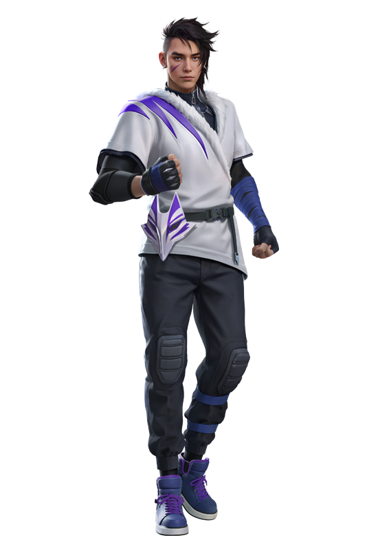 Arte oficial do personagem Koda no Free Fire — habilidade Visão Boreal