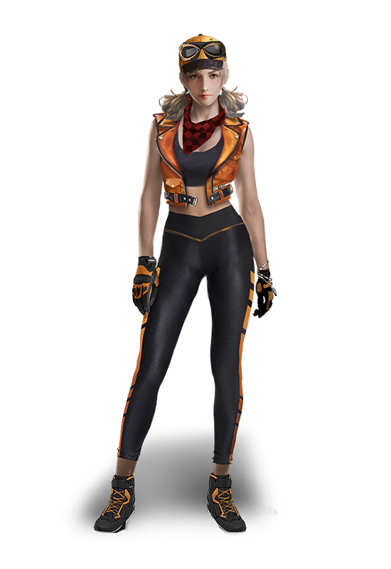 Imagem completa do personagem Misha no Free Fire com habilidade Pós Combustão