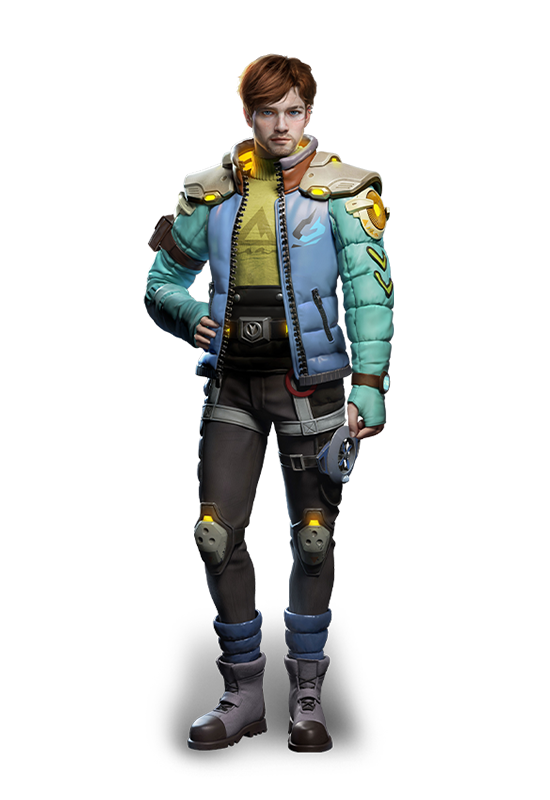 Imagem completa do personagem Nairi no Free Fire com habilidade Gel de Aço