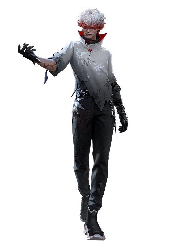 Imagem completa do personagem Nero no Free Fire com habilidade Mente Gélida