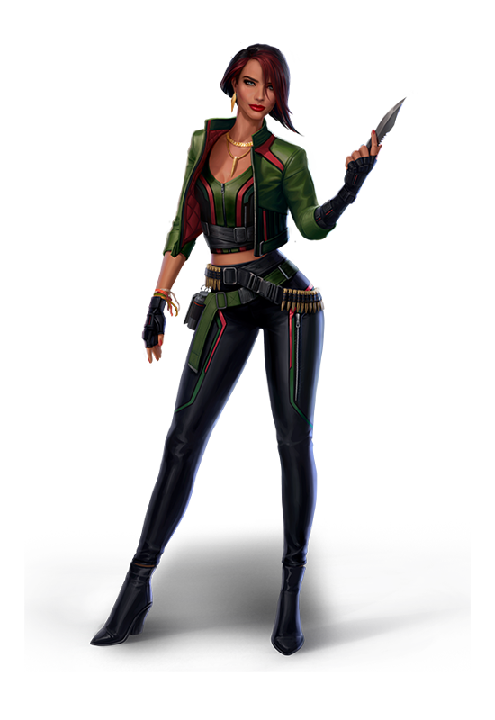 Imagem completa do personagem Paloma no Free Fire com habilidade Estilhaço Fatal