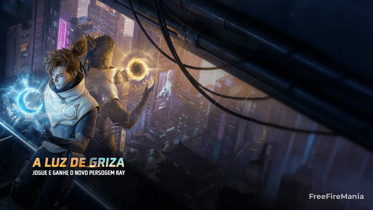 Ray no Free Fire com habilidade Vínculo do Eclipse