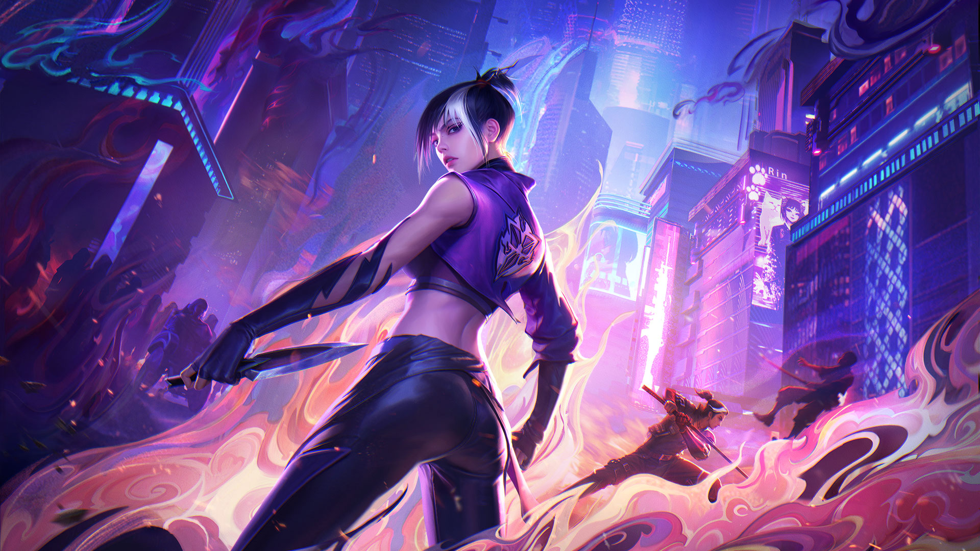 Rin no Free Fire com habilidade Rajada de Kunai