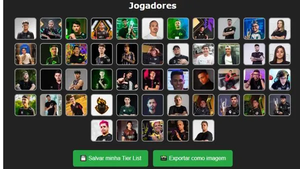 Tier List dos Melhores Jogadores de Free Fire - Ranking Atualizado