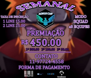 CAMPEONATO SEMANAL SQUAD (SABADO AGORA) 450$ PREMIAÇÃO