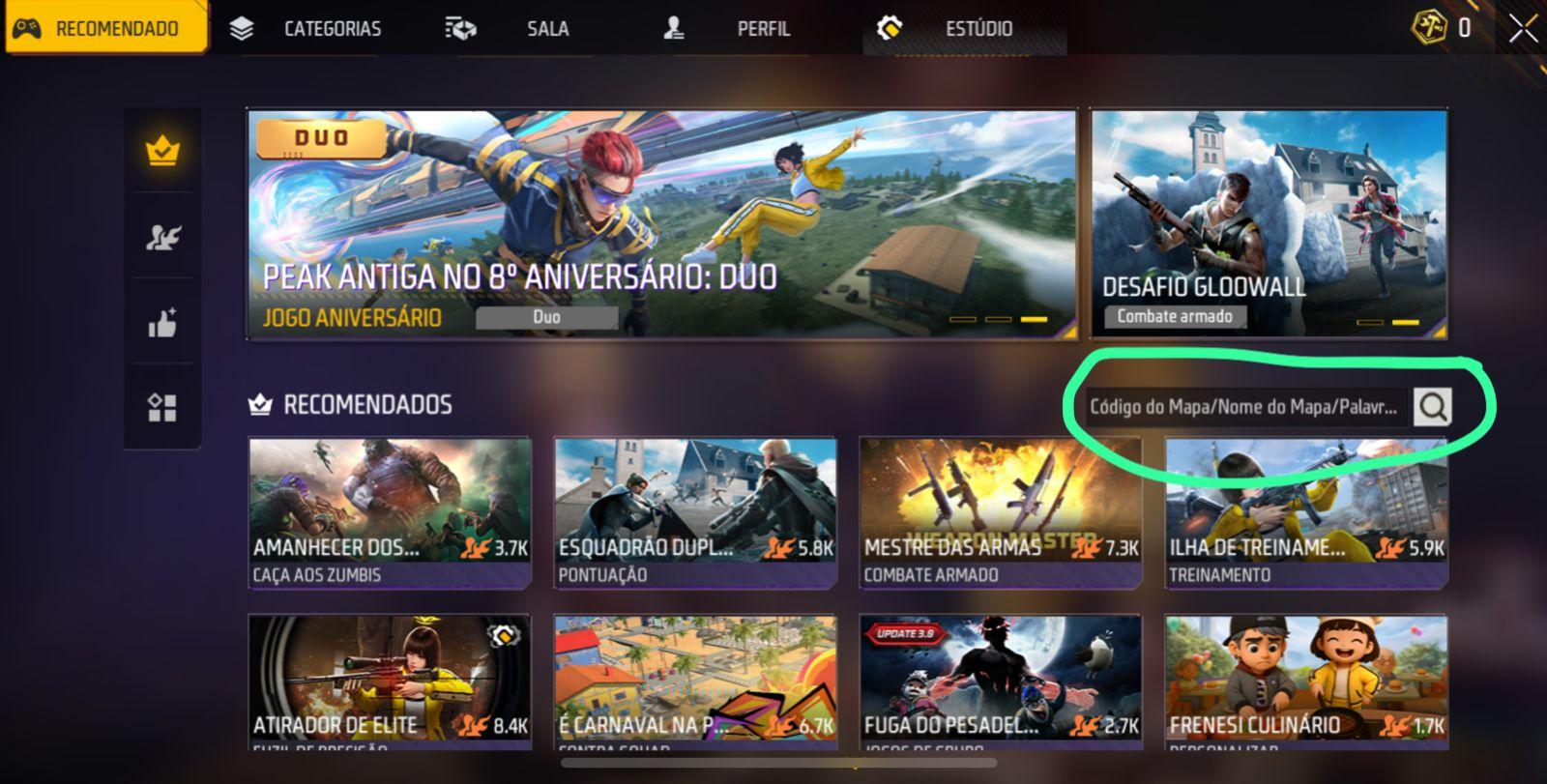 Acceso a la Sala de la Ronda 6 en Free Fire