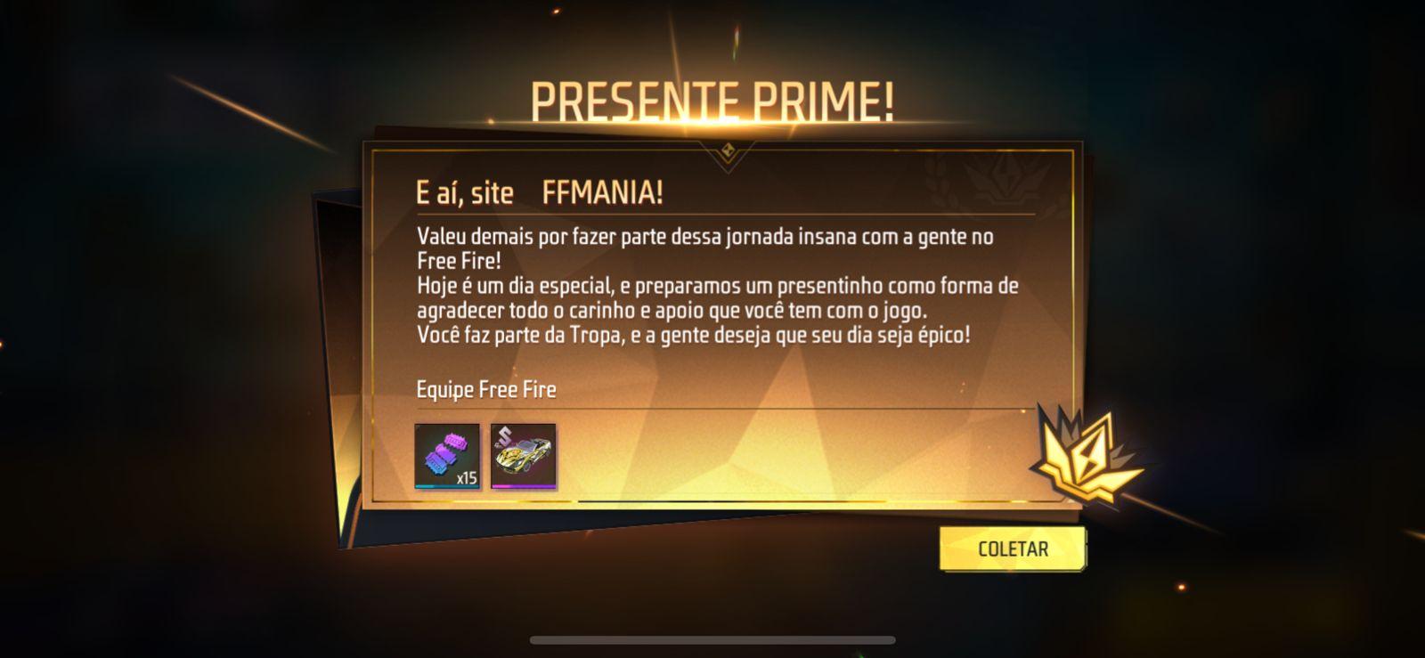 Regalo de Free Fire en el aniversario de FF