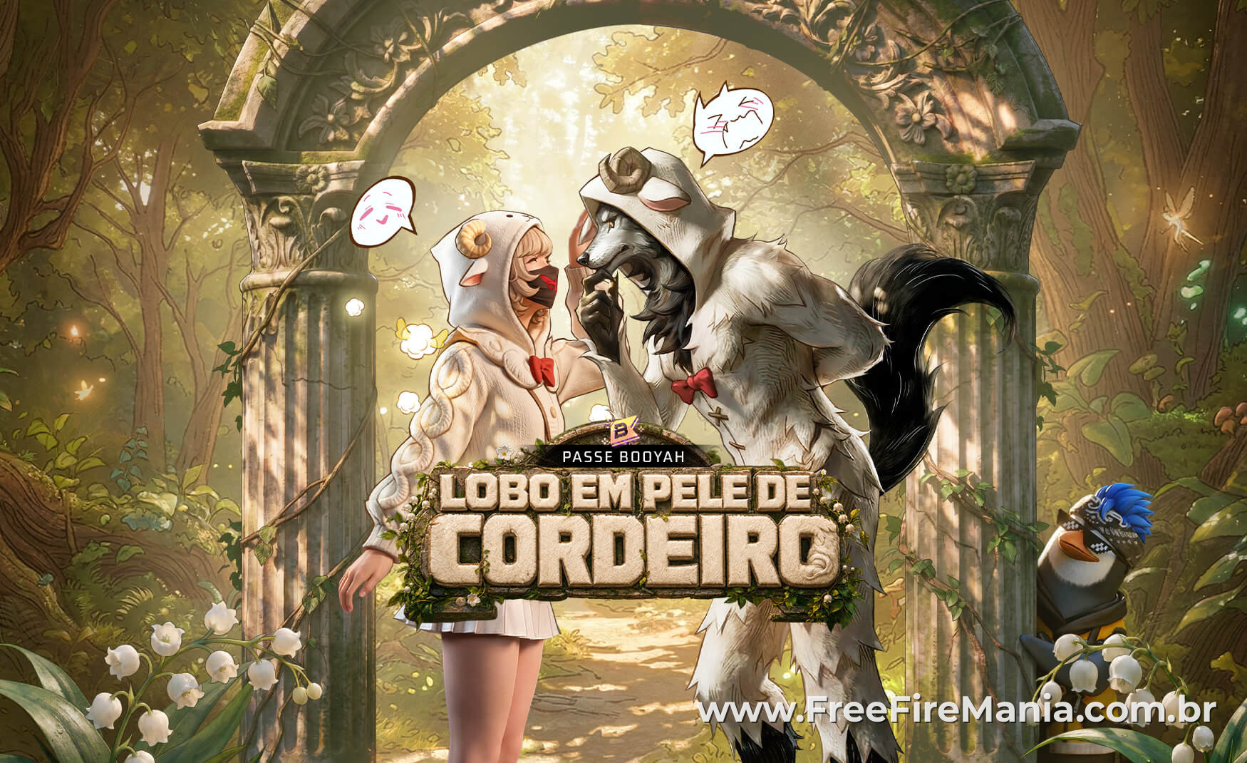 Passe Booyah Free Fire Julho 2026: recompensas, skins e imagens OB54