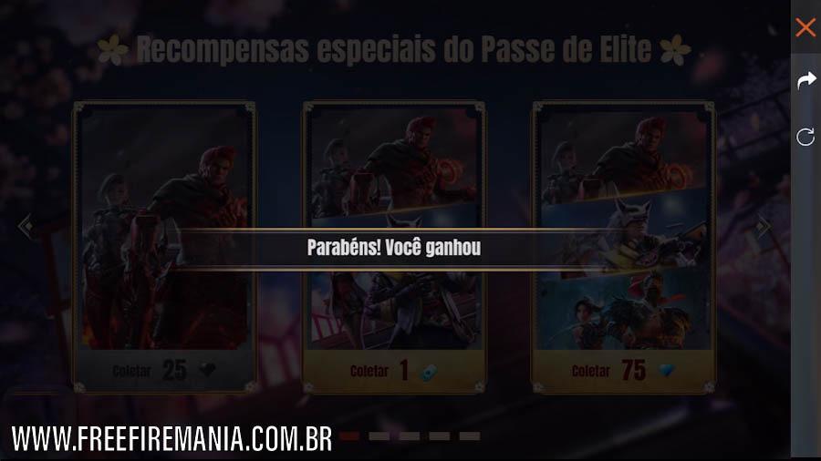 100 Free Diamonds in the July Elite Pass