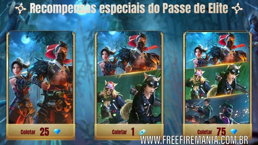 100 Free Diamonds in the May Elite Pass on Free Fire