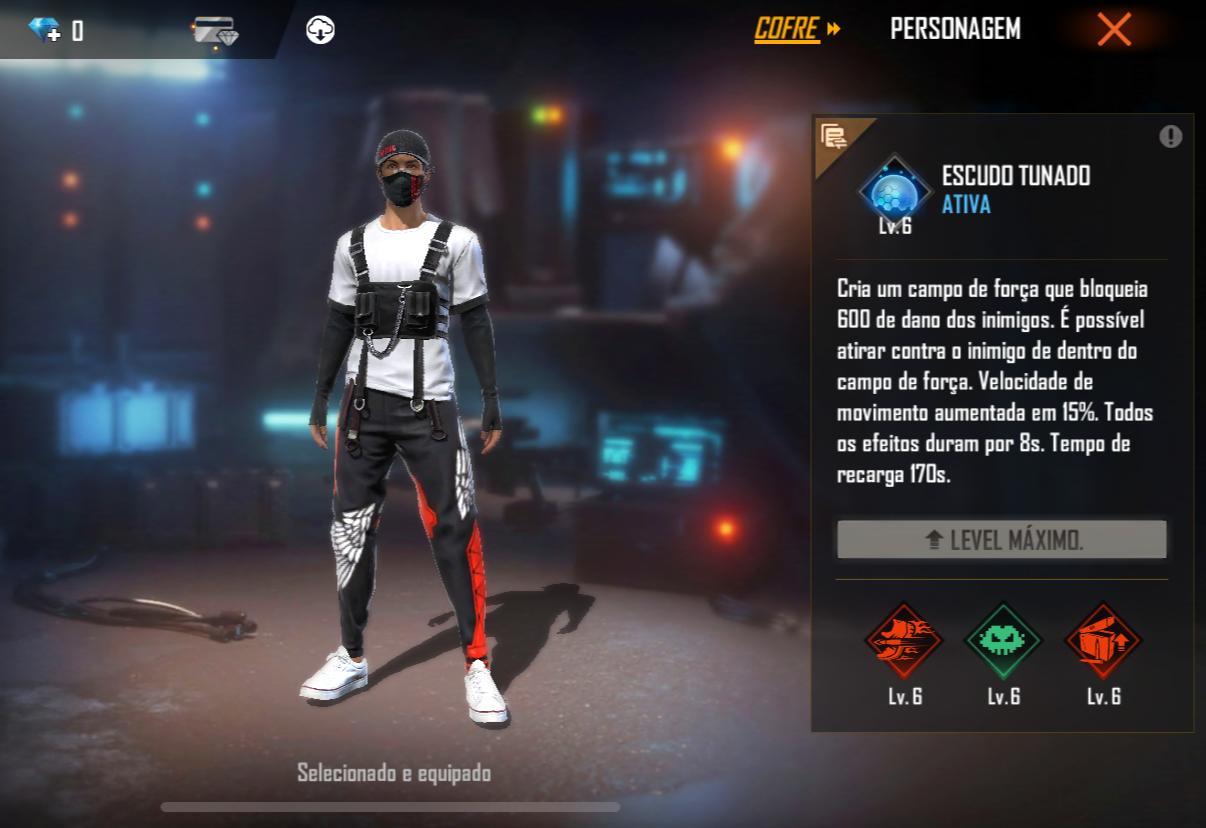 3 combinações de personagens no Free Fire para Chrono