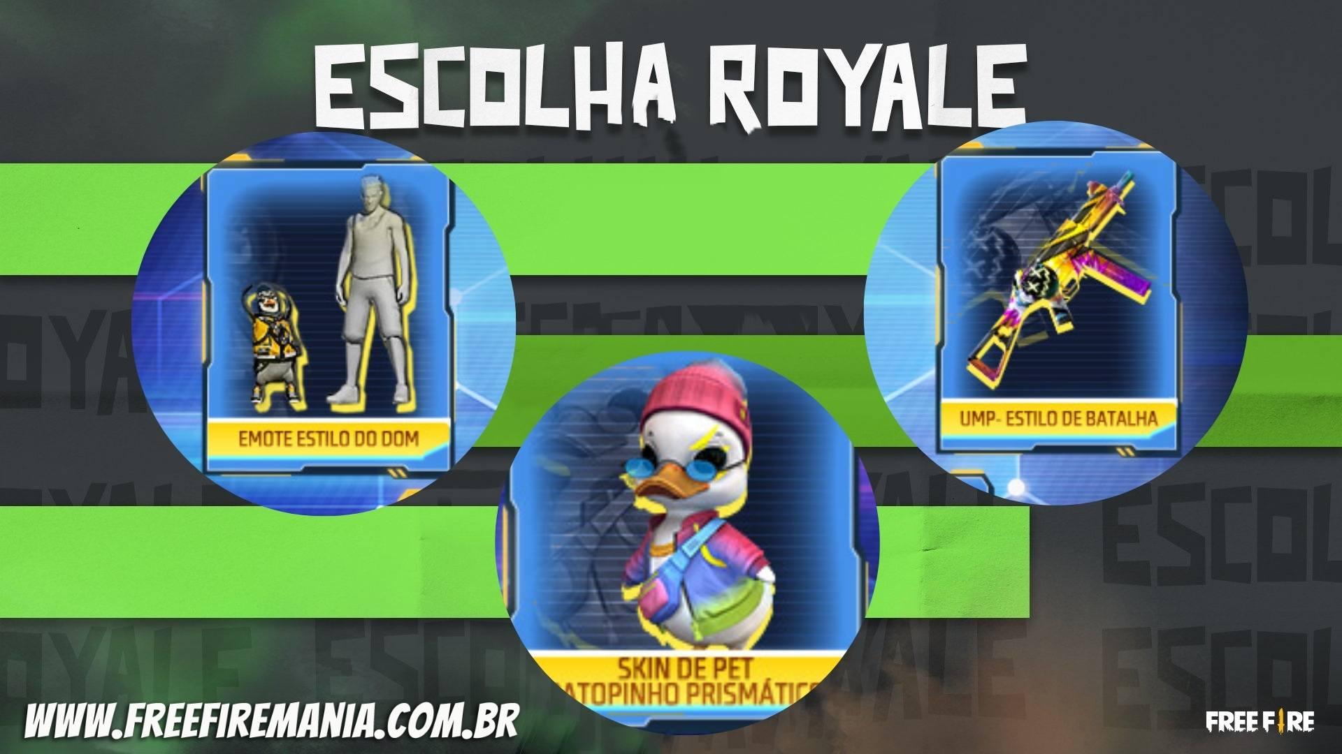 3 skins inéditas chegam ao Free Fire no Escolha Royale; saiba tudo