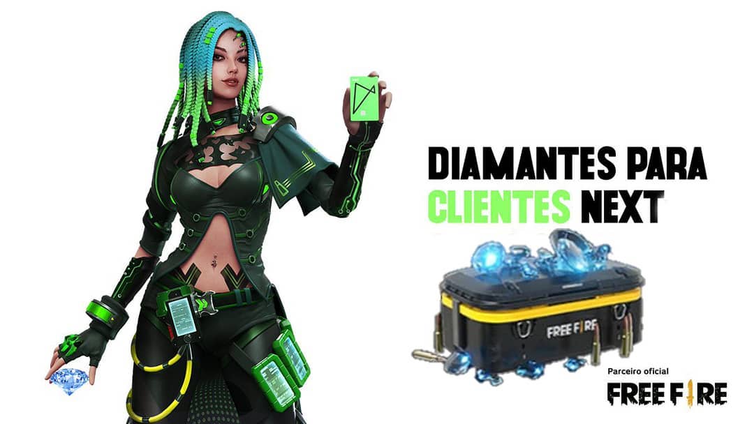 300 Diamantes Grátis no Free Fire para Clientes Next