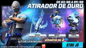 Notícias sobre Atirador de Ouro Free Fire: evento recebe conjunto Marujo das Cascatas e itens temáticos