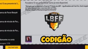 Notícias sobre CODIGUIN FF: novo código Free Fire infinito da LBFF 2023