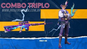Notícias sobre Conjunto Bardo do Vale e Atiradeira do Vale; Combo Triplo está de volta ao Free Fire